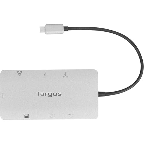 Targus Estación de acoplamiento USB-C Dual HDMI 4K con 100 W PD Pass-Thru - Amplía tus conexiones HDMI, USB y Ethernet sobre la marcha (DOCK423TT)