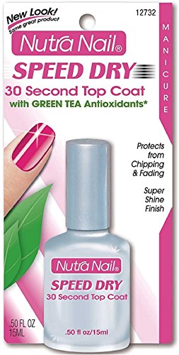 Nutra Nail Speed Dry 30 Second Top Coat with Green Tea Antioxidants 0.50 oz (Pack of 2)