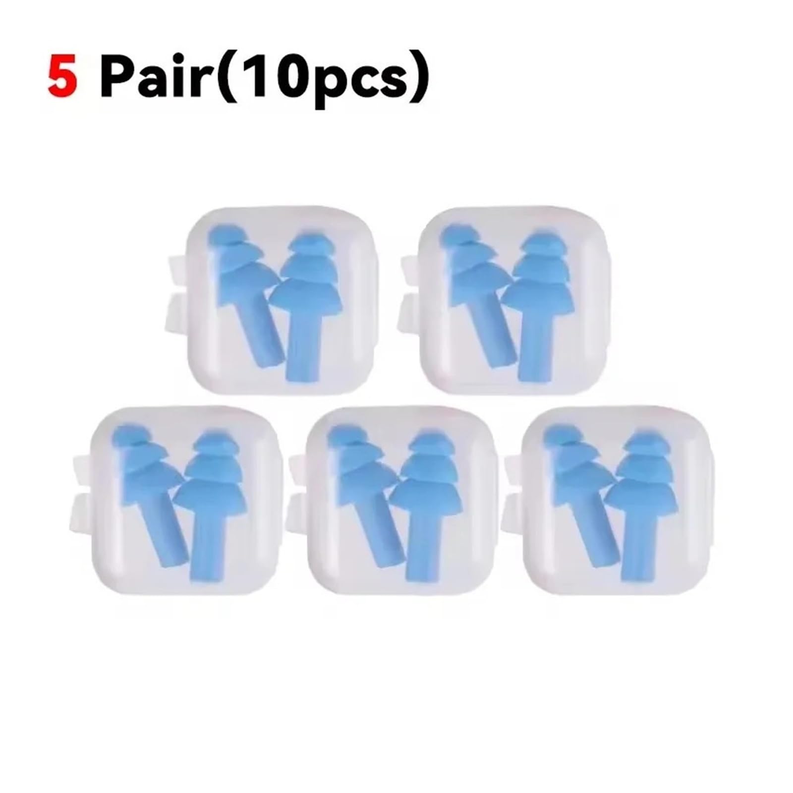 1/25Pair Silicone Ear Plugs Noise Cancelling Sleep Swimming Waterproof(5 Pair(10pcs))