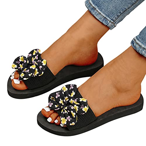 Tongs de bain pour femme - 37 couleurs - Respirantes - Antidérapantes - Pour salle de bain - Pantoufles d'été - Sandales - Plate-forme, Noir , 37