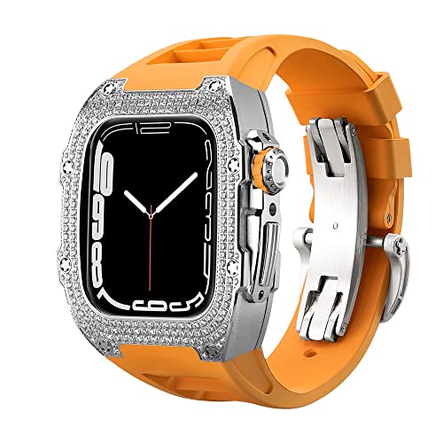 Kit modification Apple Watch avec boîtier antichoc brillant et bracelet sport