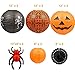 UNIQOOO 12Pcs Halloween Hanging Decorations Paper Lanterns, Jack-O'-Lantern Spider Skeleton Pumpkin for Indoor & Outdoor Spooky Home Decor, Party Supplies Props, 12