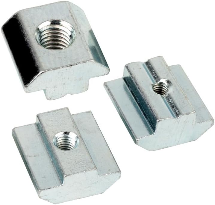 Generic 10pcs 2020 3030 4040 4545 T Block Square nuts T-Track Sliding Hammer Nut for Fastener Aluminum Profile M3 M4 M5 M6 M8 M10 - (Size: 45series -M10)