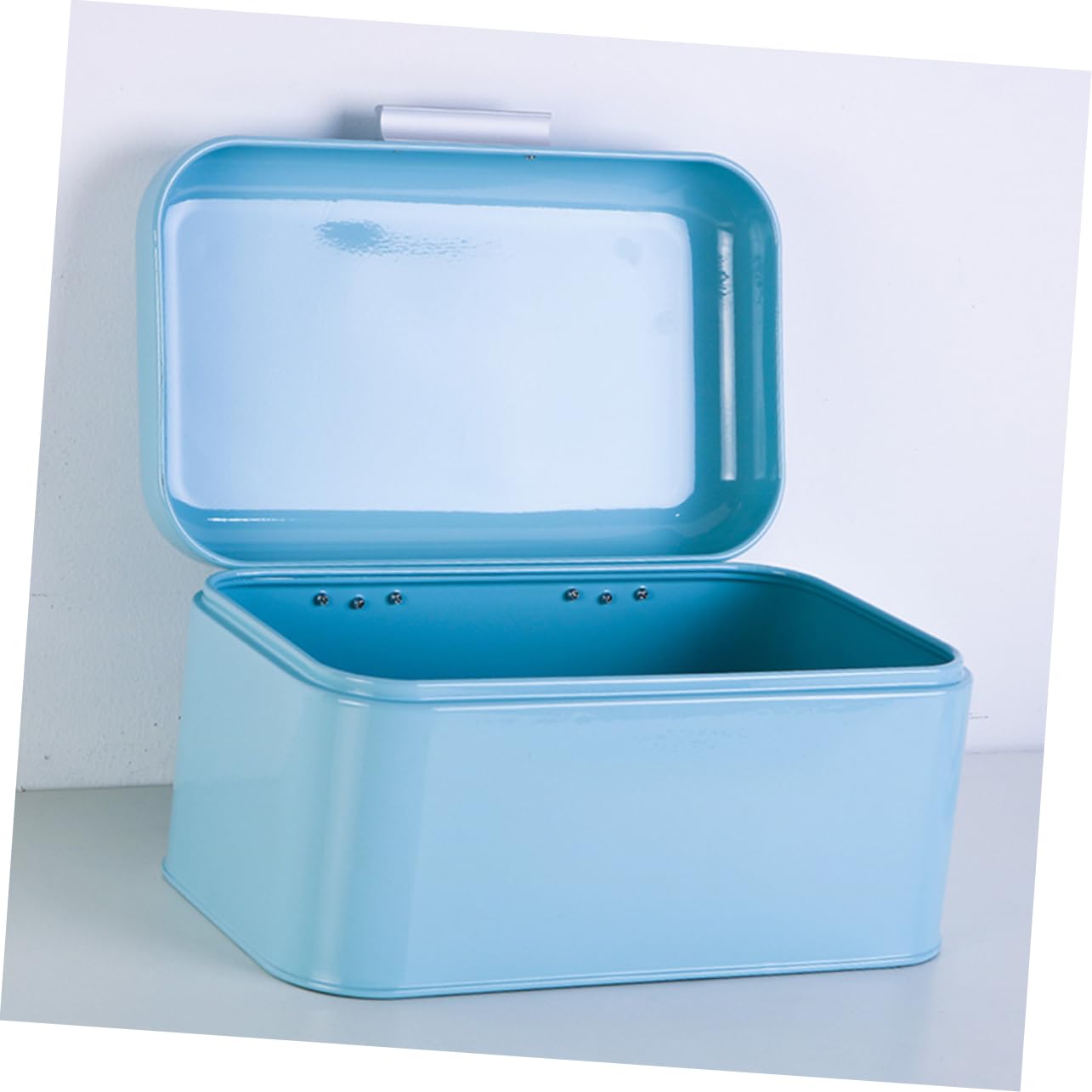 Cabilock Caja de Pan de Hierro con Patrón Especial de Puerta Contenedor de Almacenamiento de Pan Contenedores Herméticos para Almacenar Alimentos Pan para El Hogar Tienda
