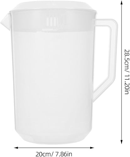 Miniatura 3 de DOITOOL Jarra de plástico con tapa de 169.1 fl oz/1.32 galones, contenedor de almacenamiento de bebidas, jarra de agua fría, jarra de jugo para