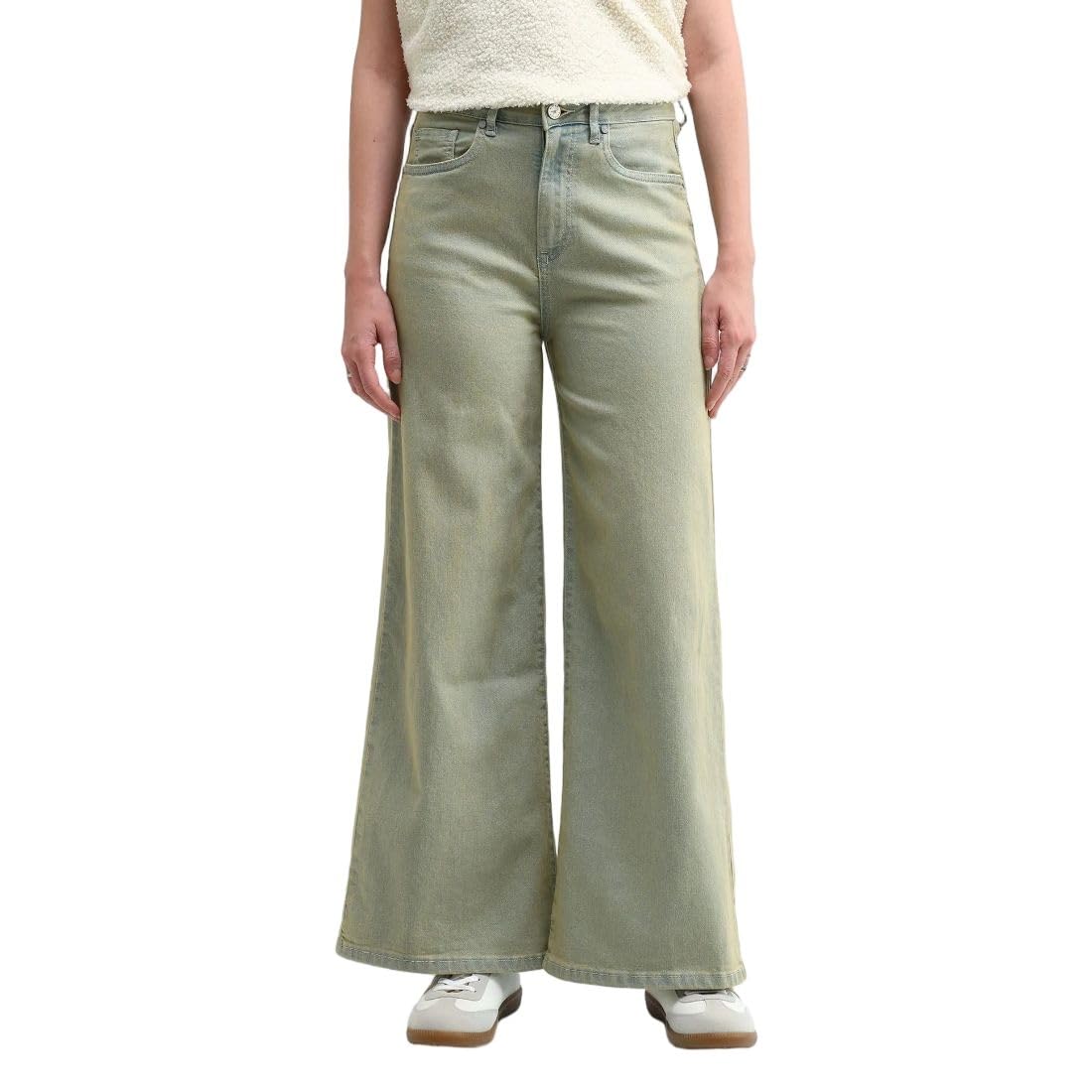 Women's Ultra Wideleg Fit Jeans| Solid | High Rise | Stretchable | Jeans for Woman-image-38