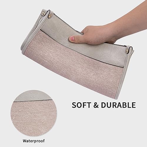 Image of HKCLUF Crossbody Bags for Women Trendy Vegan Leather Hobo Handbags With 2PCS Adjustable Guitar Strap Shoulder Bucket Bags