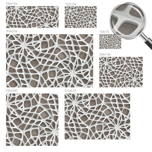 Vinilos de pared autoadhesivos lavables con estampado de red geométrica 6