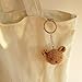 Handmade Crochet Bear Keychain Knitted Key Ring Purse Pendant Couple Gifts (Light Brown)