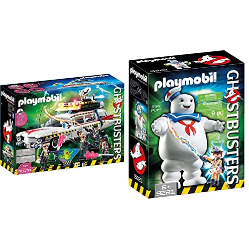Playmobil Ghostbusters Ecto1A & Ghostbusters Stay Puft Marshmallow Man
