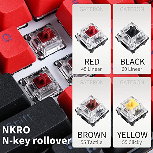 Image of GTSP Gk61 SK61 60% Mechanical Keyboard, Custom Hot Swappable 60 Percent Gaming Keyboard with RGB Backlit, NKRO, Water-Resistant, Type-C Cable for Win /PC /Mac (Gateron Optical Yellow, Milan)