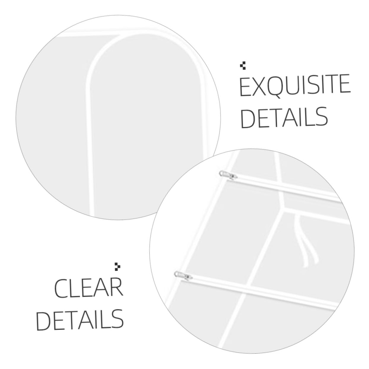 Mikikit Funda Antipolvo para Ropa Plástico Resistente Transparente con Cremallera para Colgar y Gran Capacidad, Protector Conveniente en Hogares y Hoteles