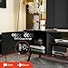 WLIVE Modern TV Stand for 55 60 inch TV, Entertainment Center TV Console with Storage Cabinets & Open Shelf, Media Console for Living Room, Black