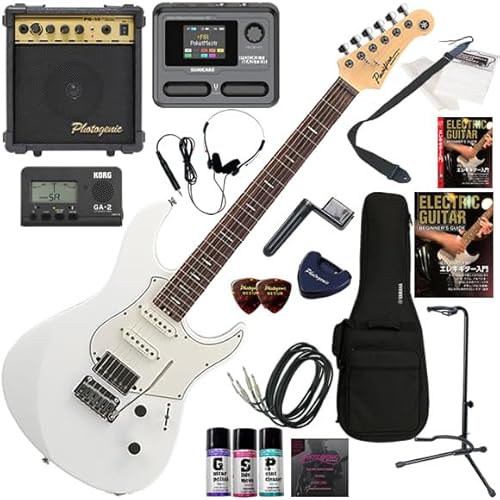 【セット品】YAMAHA エレキギター初心者入門 マルチエフェクターも入ってる最強の20点セット Pacifica Standard Plus PACS+12/SWH(シェルホワイト)