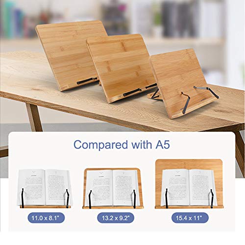 Wishacc WS-BSZ02 Bamboo Book Stand Cookbook Holder thumb #3