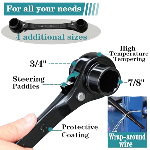 Image of 2PC Reversible Ratcheting Wrench Set,Including1 /2,2 /3 inch,3 /4 inch,7 /8 inch,15 /16 inch,14x17mm,19x22mm,19x24mm,Two models of Hexagonal Ratchet Wrench and 12 Pointed Ratchet Wrench