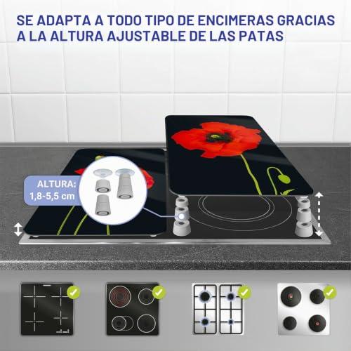 Protector contra salpicaduras ajustable WENKO para cubrir encimeras de cristal 4