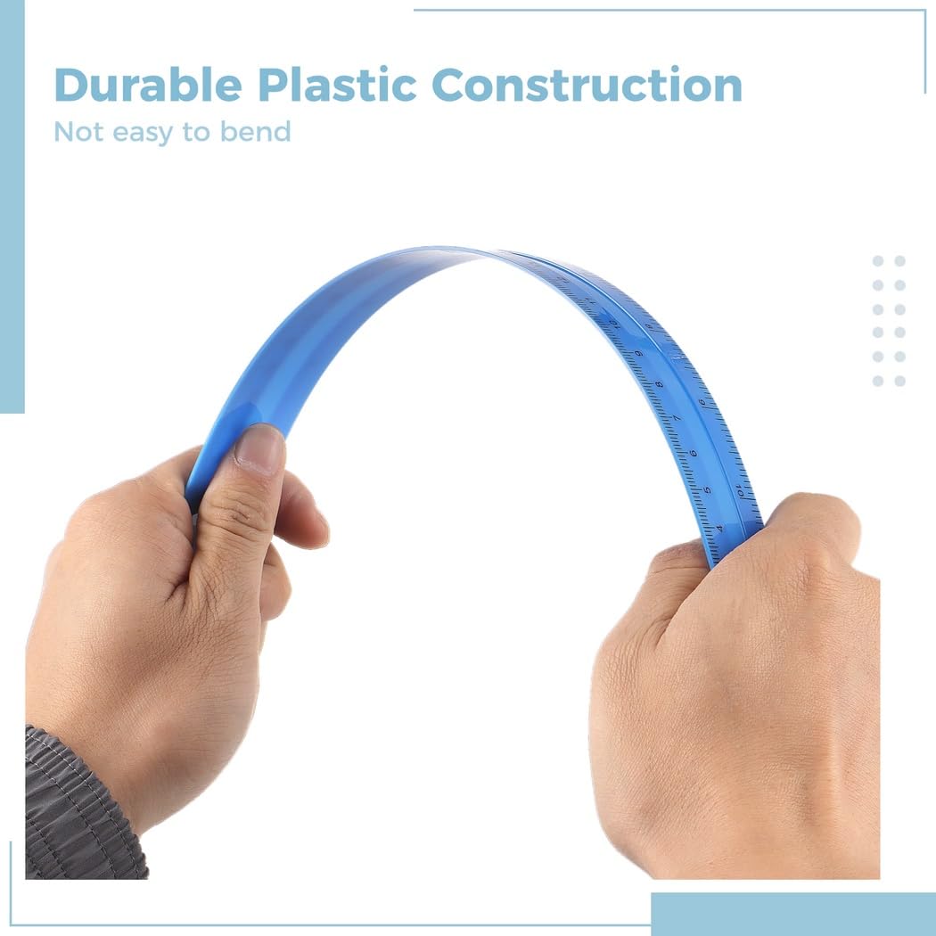 144 Stück Kunststoff-Lineale für Kinder, 30,5 cm und 30 cm, Mini-Lineale mit Zoll und Zentimetern, 9-farbiges Lineal, Großpackung für Schule, Klassenzimmer, Büro, Geschenke