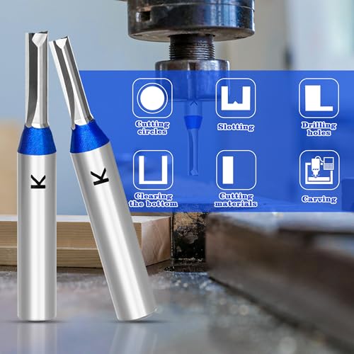 ASNOMY 4mm Nutfräser 8mm Schaft,Hartmetall Fräser Router Bits, Gerade holzfräser Router Bit Set, Fräsen Werkzeug für Holzbearbeitung
