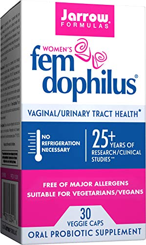 Jarrow Formulas Fem-Dophilus, 1 Billion Organisms Per Cap, Supports Vaginal and Urinary Tract Health, 30 Count (Cool Ship, Pack of 3)