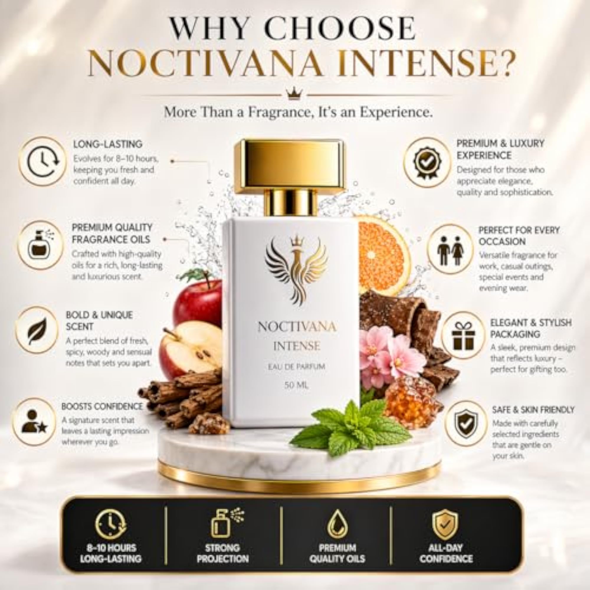 Intense Long Lasting Premium Perfume for Men, Luxury EDP