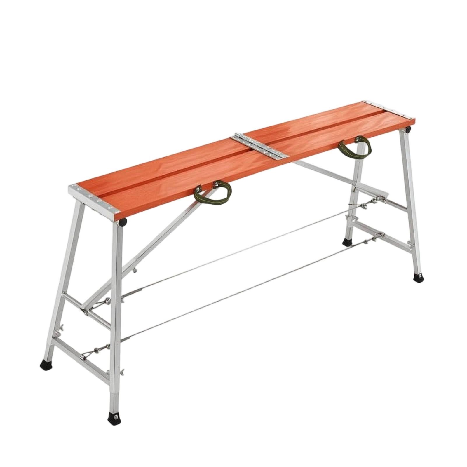 Piattaforma di Lavoro con Maniglie Laterali Portatile Ponteggio Pieghevole Salvaspazio Pedana per Imbianchini, Pittura, Cantiere, 200 30 Cm