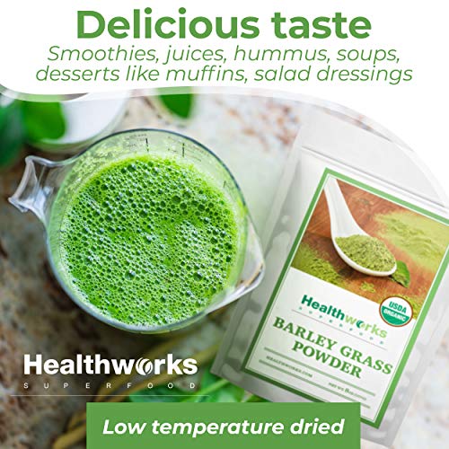 image for Healthworks Barley Grass Powder (8 Ounces) | Organic & Raw | All-Natur