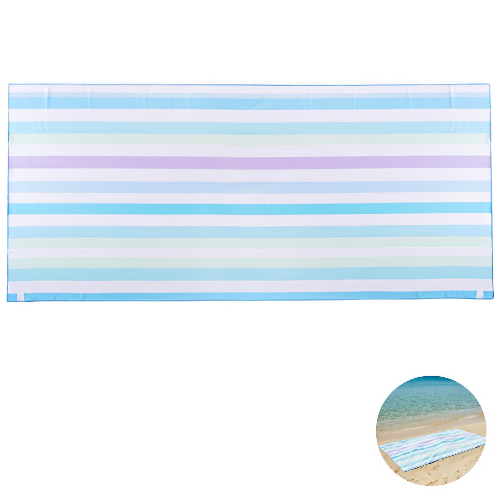 Toalla de playa, poliéster y nailon impreso a doble cara, 180 x 90 cm, toalla deportiva de secado de microfibra suave y absorbente para natación, viajes, fitness al aire libre, vacaciones en