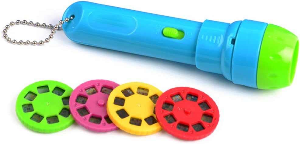 JTMM Kids Storybook Torch (4 Stories) Projector Flashlight Kids Story Torch Educational Projector Toy for Kids (Battery not Include)