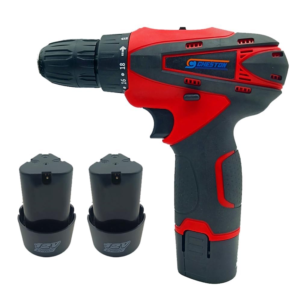 Cheston 12V 10mm Cordless Drill Machine with 2 Batteries| Variable Speed Drill Machine for Home Use LED Torch| Torque Setting (19+1) Drill Machine for Wall Drilling/Screwdriver for Home | Power Tools (B0CHJJW4FQ) Amazon Price History, Amazon Price Tracker
