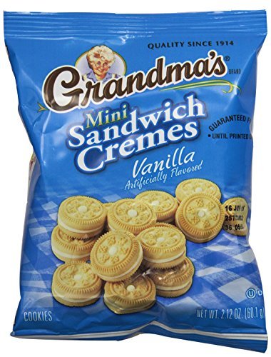 Grandma's Sandwich Cookies, Vanilla Creme Minis, 2.12 Ounce (Pack of 60) by Grandma's