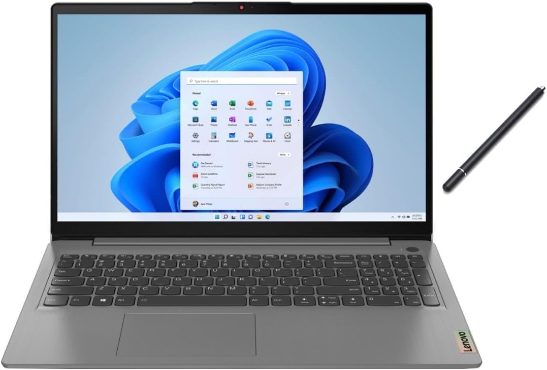 Lenovo Ideapad 3i 15.6 FHD Touchscreen Laptop | Intel Core i3-1115G4 Processor | Intel UHD Graphics | 8GB RAM | 256GB SSD | Windows 11 Home | Bundle with Stylus Pen