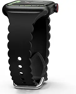 Sunnywoo Lace Sport Silicone Band Compatible with Apple Watch 38mm 40mm 41mm 42mm 44mm 45mm 46mm 49mm for Women, Soft Wristband Waterproof Replacement for iWatch Series Ultra 10 9 8 SE 7 6 5 4 3 2 1