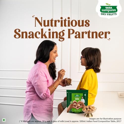 Image of Tata Sampann Inshell Walnuts /Akhrot, Rich in Protein, Dietary Fibre & Magnesium, Source of Phosphorus, Naturally Cholesterol Free, Nutritious Snack, 500g (Pack of 3)