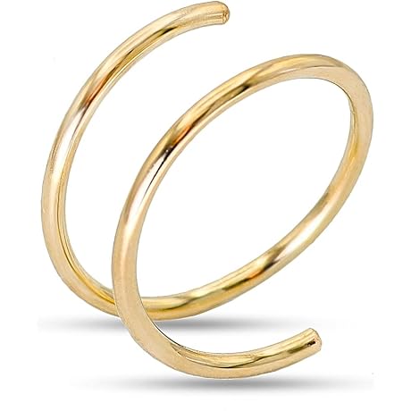 6mm Double Nose Ring Hoops: Elevate Your Piercing Style