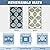 wikiwiki Outdoor Rug, 5x8ft Waterproof Reversible Mat Indoor Outdoor Rugs Carpet, Small Area Rug Plastic Straw Rug for Patio Deck Balcony Pool RV Camping Beach Picnic, Blue & Beige