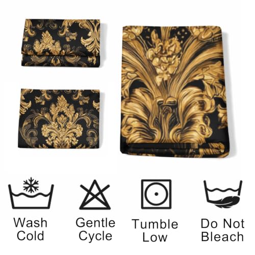 Parure de lit zippée noir lavable en machine pour lit simple - 8
