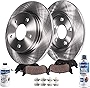 Detroit Axle - 12.91'(328mm) REAR Brake Disc Rotors w/Brake Pads Replacement for Town & Country Dodge Grand Caravan Ram C/V Journey - [Heavy Duty Brakes]