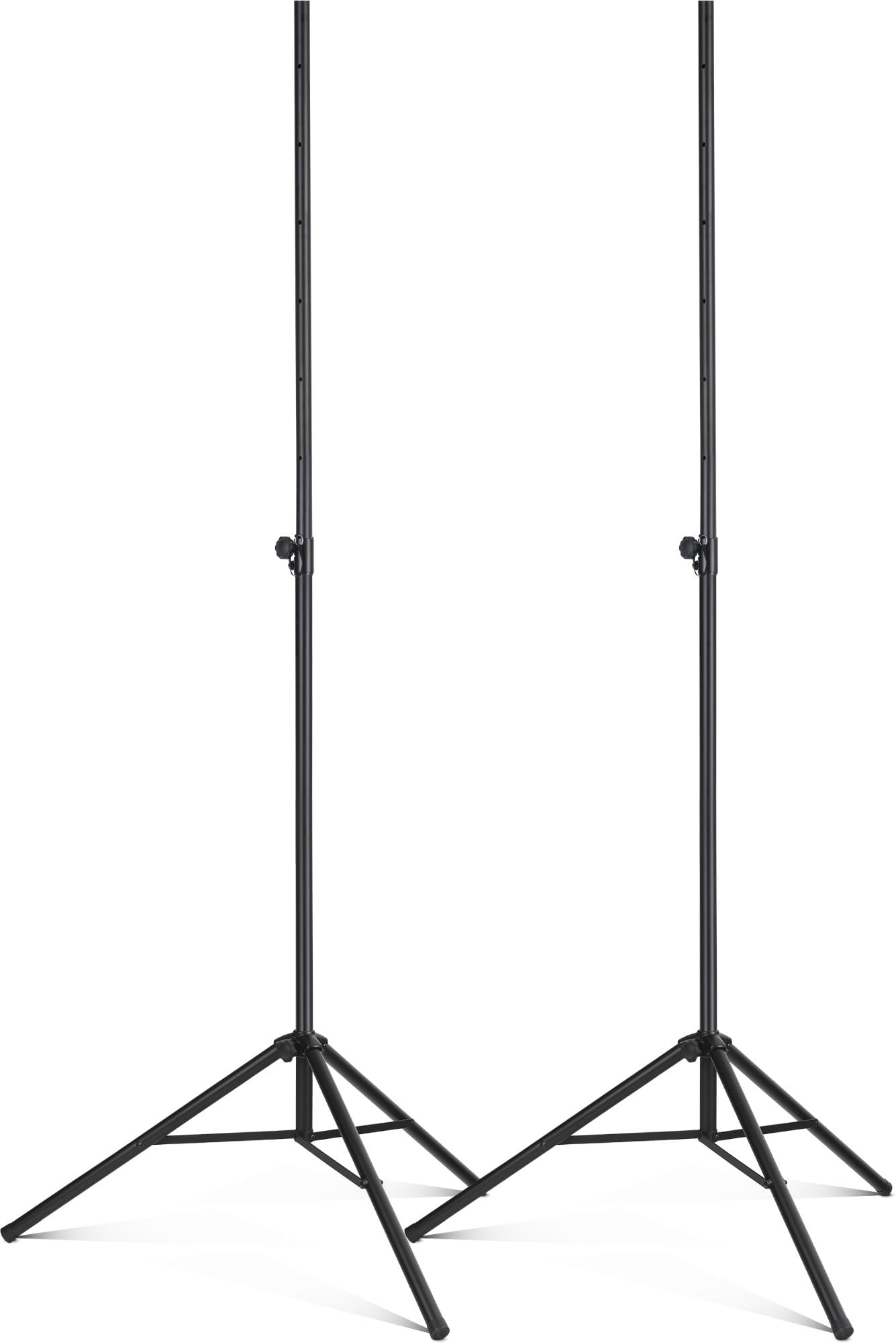 Showlite LS-270S Supporto Per Luci 2,7 m Set Da 2 - Estraibile Facilmente - Portata Massima: 50 kg - Estraibile Da 1,5 A 2,7 m - Diametro Tubo: 35 mm Ø - Materiale: Acciaio - Nero