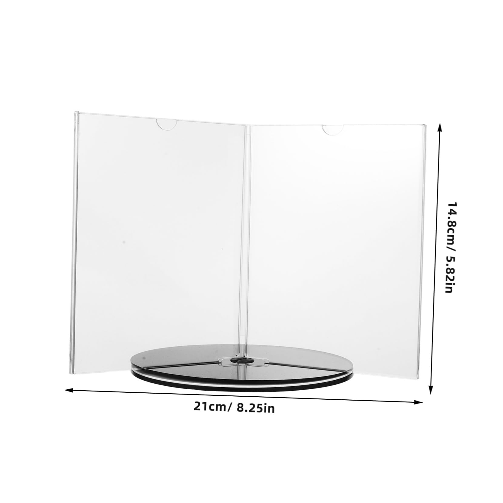 Portamenús Giratorio Multilateral A5 de Acrílico para Mesa | 1 Pieza, Base Estable de Escritorio, Adecuado para Buffets y Celebraciones