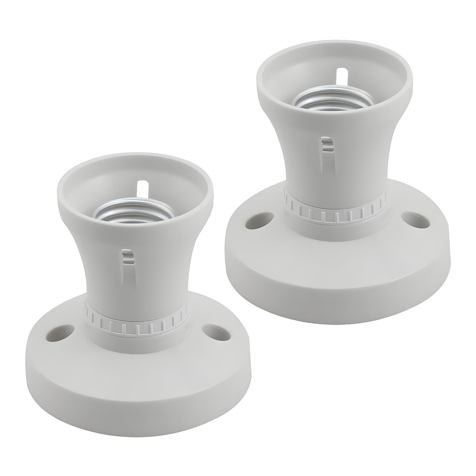 2Pcs E27 Lamp Holder Light Bulb Fitting, E27 Ceiling Light Bulb Converter Fitting Lamp, Ideal for Ceiling Pendant Lights, DIY Lamp Projects, Home Living Rooms & Bedroom Lighting Setups