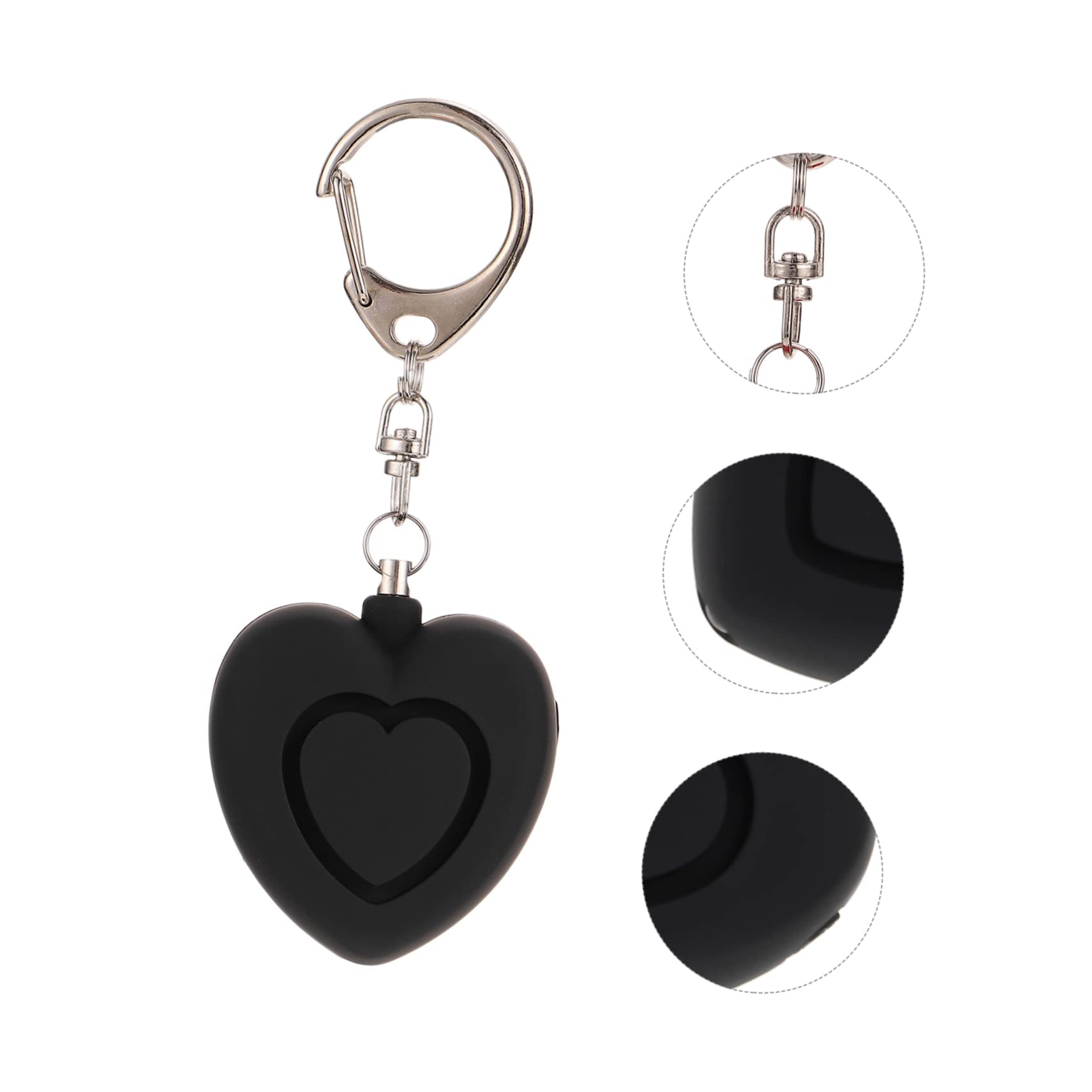 UKCOCO 4 Piezas Sirena Anti led Lights lamparas led Ligero Llavero de Alarma Personal Llavero de Seguridad para Mujer Alarma en Forma de Corazon Equipo La Cadena Despertador