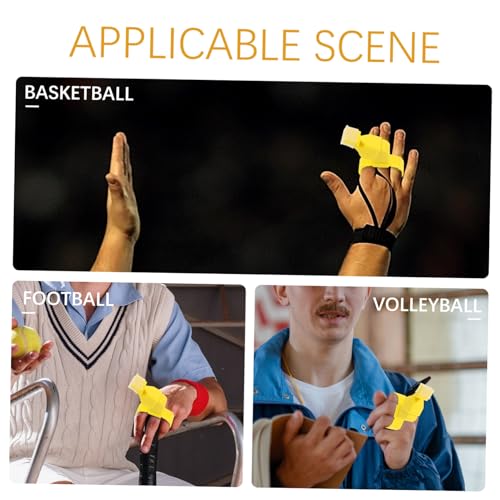 Silbatos deportivos para árbitro 4 pzas portátiles amarillo miniatura 4