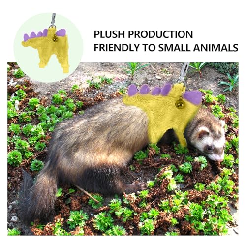 Image of Ferret Harness, Ferret Leash, Ferrets Harness and Leash Set with Safe Bell, Ferrets Collar Small Animals Vest Harnes for Puppy, Teacup Dog and Other Small Pet (Yellow)