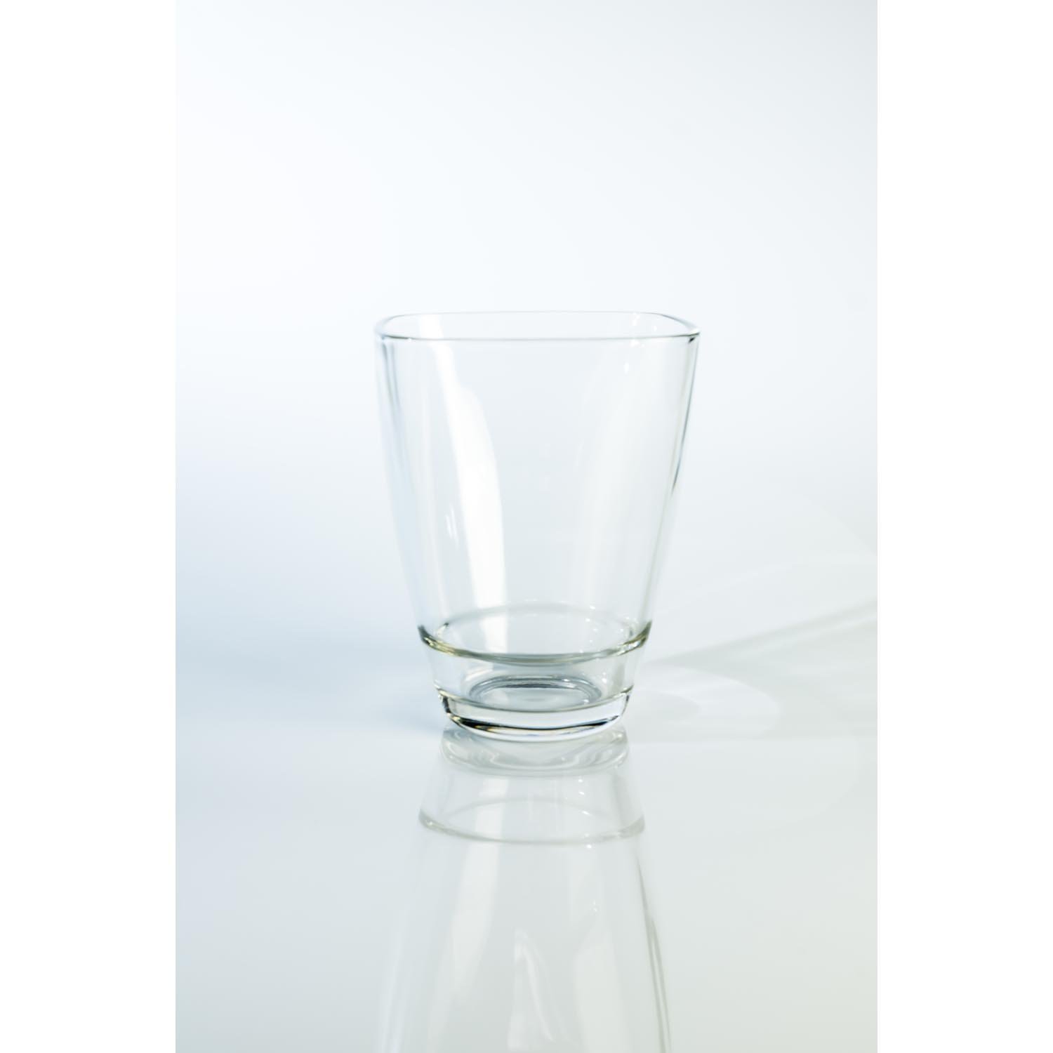INNA-Glas Jarrón Cuadrado de Cristal Yule, Transparente, 17 x 13 x 13cm - Florero de Vidrio - Vaso Decorativo