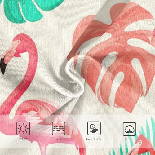 Cotton Toddler Underwear Floral Pink Flamingos Tropical Leaves Beige Panties Little Girl Flower Undies Kids Briefs 2t3