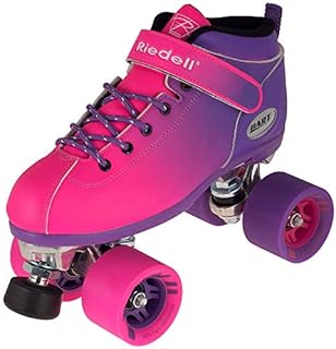 Riedell Skates - Dart Ombré - Quad Roller Speed Skate | Purple & Pink | Size 6
