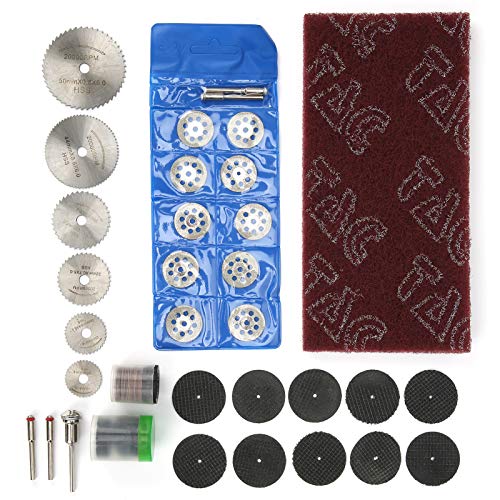 88Pcs Electric Sander Accessories Kit, Circular Saw Blades, Sandpaper, Grinding Discs, 8 Hole Saw Blades, Tools Set for Cutting Wood Plastic Copper Laminate Aluminum Metal