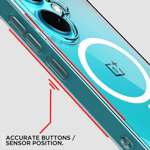 Image of Pikkme Back Cover for OnePlus Nord Ce 3 5G Mag-Safe Shockproof PC + TPU Protective Case Magnetic Support Bumper Case (Transparent Mag-Safe)