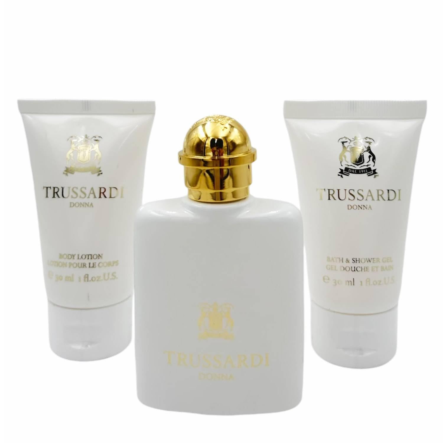 Trussardi Donna Confezione Regalo: Profumo Eau De Parfum Spray, Gel Doccia E Crema Corpo 30 Ml